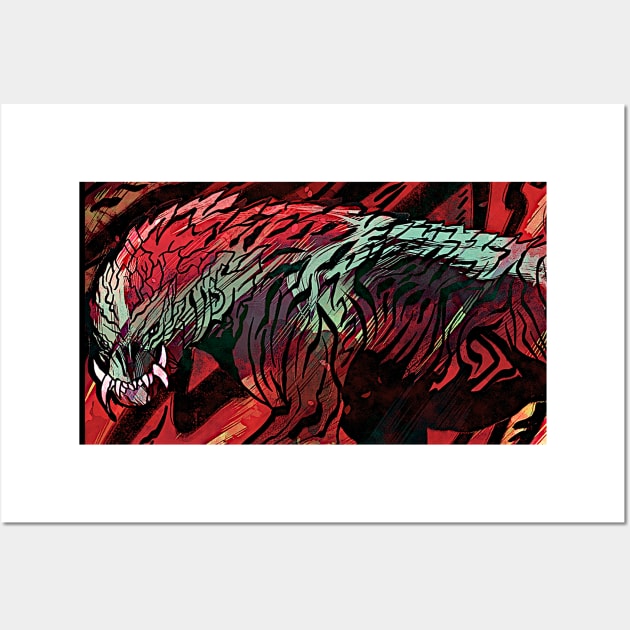 Monster Hunter Odogaron Wall Art by RudeRubicante